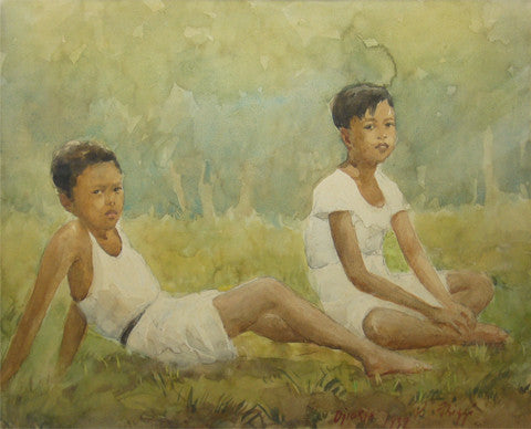 Two young boys in Java